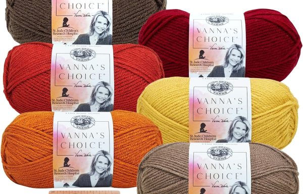 Lion Brand Vanna’s Choice – 6 Pack Assortment with Needle Gauge (Autumn)